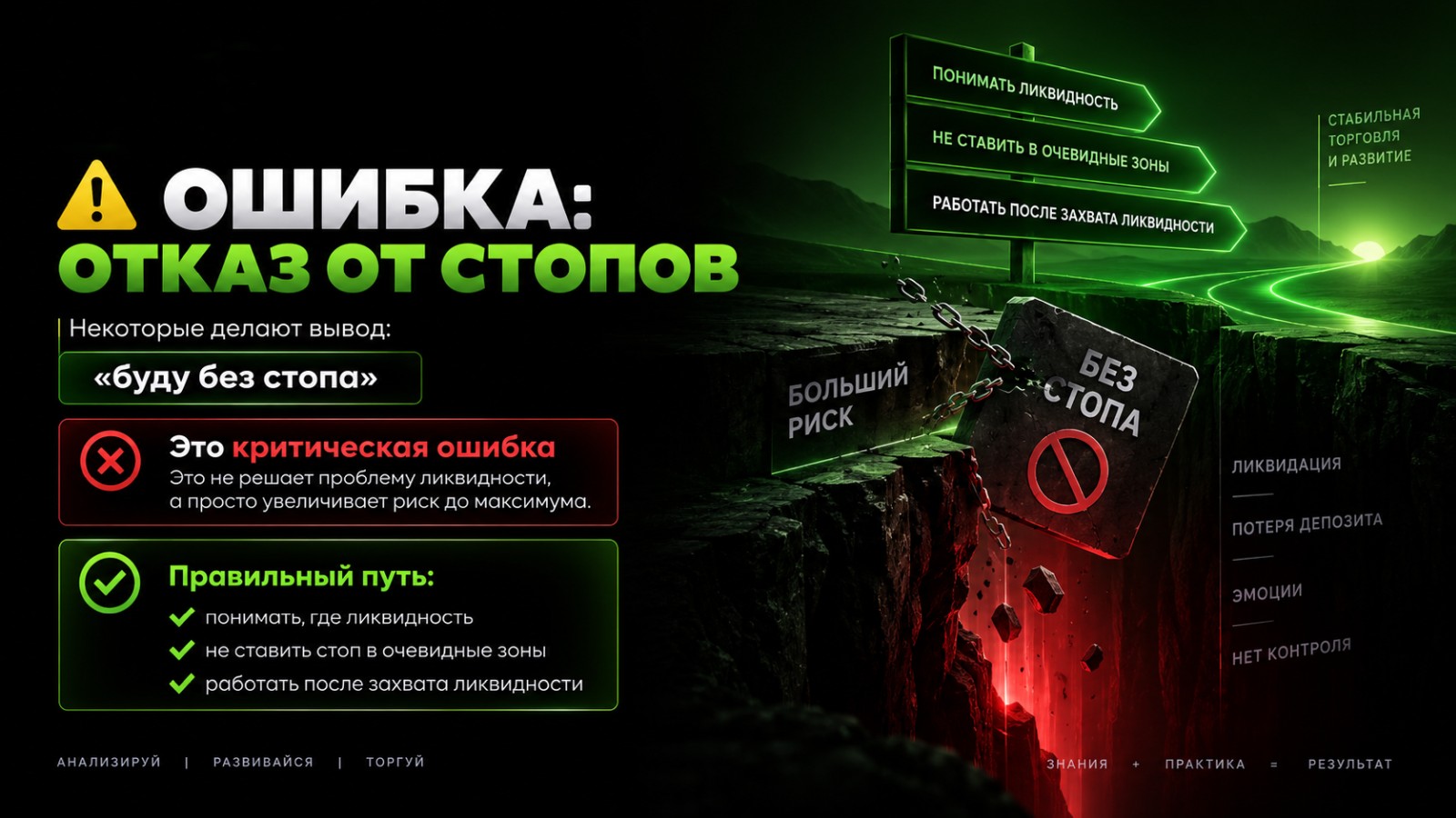 Ошибка: отказ от стопов