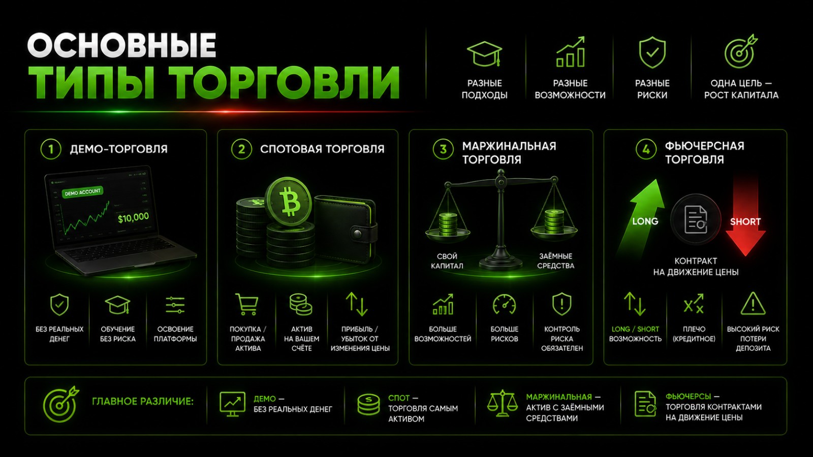Основные типы торговли