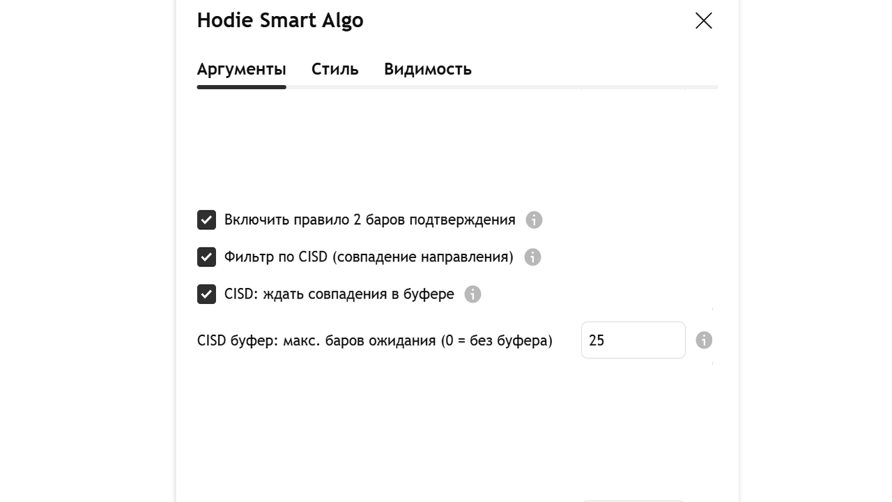 CISD фильтр сигналов