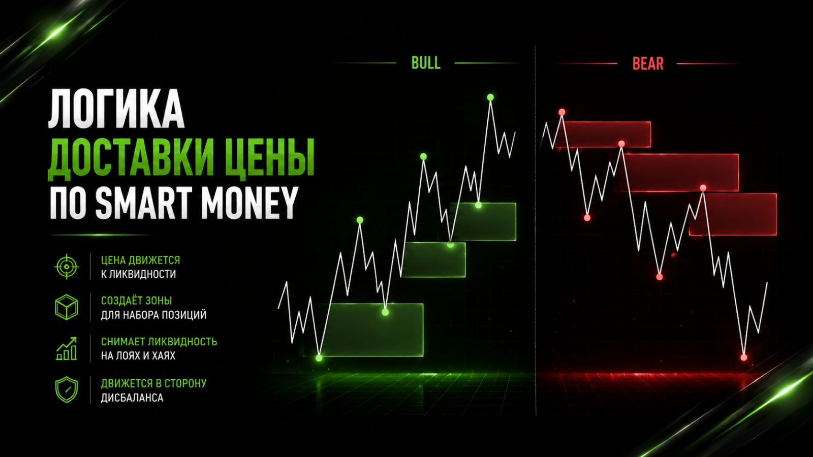 Логика алгоритма доставки цены по Smart Money